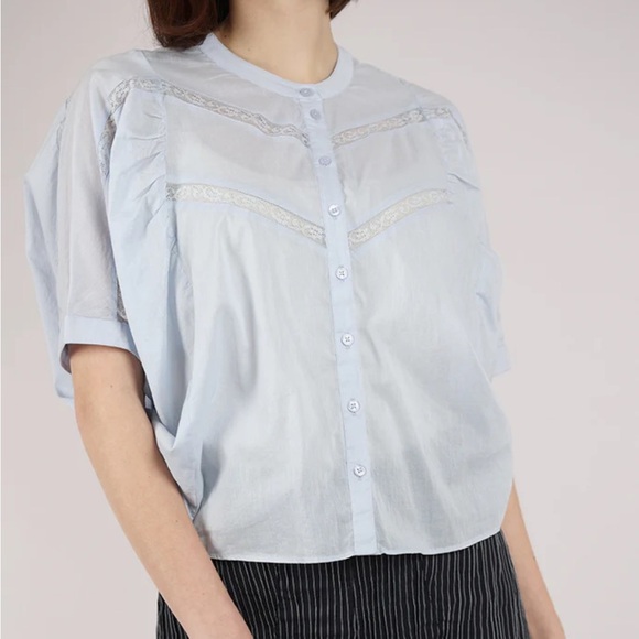 Sita Murt Butterfly Sleeve Lady Blouse Coral *FLAW* - Picture 2 of 13